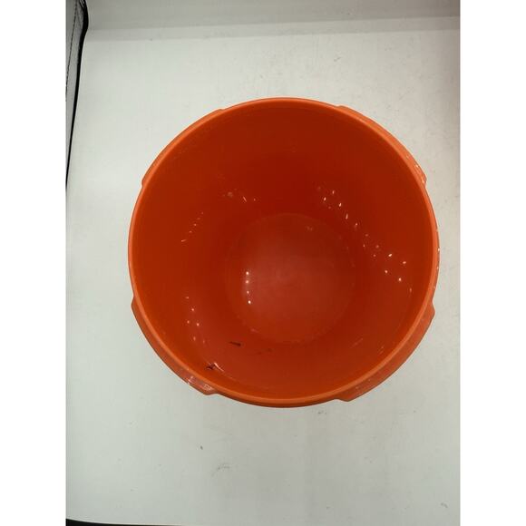 Vintage Tupperware Harvest Orange Coffee & Tea Canisters w/ Lids 809-14 & 811-13 - Picture 6 of 14